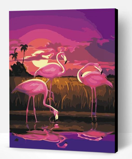 Pink Flamingo Paint By Number