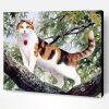 Pet Cat on a Tree Paint By Number