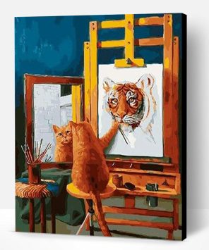 Cat Painting Tiger Paint By Number