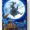 Witch is Flying in the Moon Paint By Number