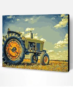 Tractor On Fields Paint By Number
