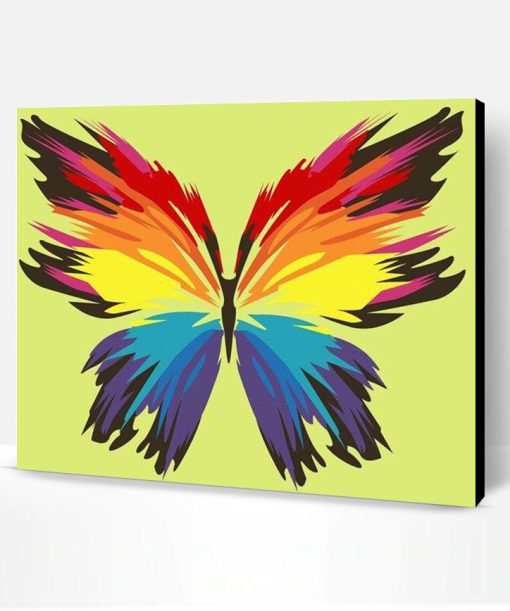 Rainbow Butterfly Paint By Number