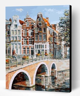 View of Amsterdam Canal Paint By Number