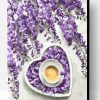 Purple Flower And a Cup Of Coffee Paint By Number