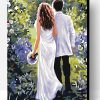 Couple in Courtyard Paint By Number