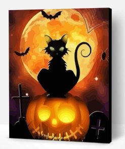 Halloween Cat Paint By Number
