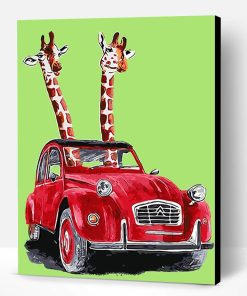 Happy Driving Giraffe Paint By Number