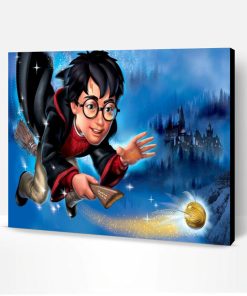 Harry Potter Flying Broom Paint By Number