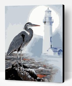 Seabirds lighthouse Paint By Number