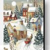 Village Sleigh Ride Christmas Paint By Number