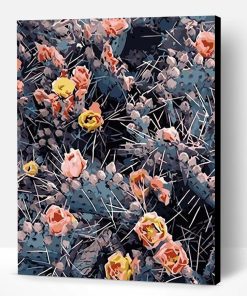 Purple Prickly Pear Blooms Paint By Number
