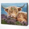 Highland Cow In The Heather Paint By Number
