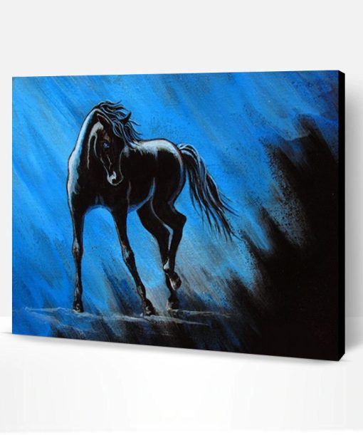 Horse Midnight Blue Paint By Number