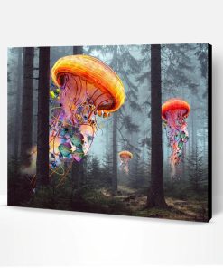 Jellyfish in Forest Paint By Number