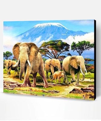 Kilimanjaro Elephant Paint By Number