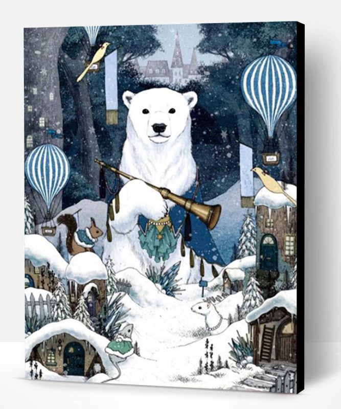 King Polar Bear Paint By Number