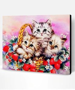 Kittens in Basket Paint By Number