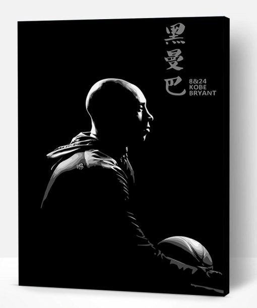 Kobe Bryant Black And White Paint By Number