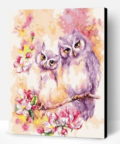 Purple Owls Paint By Number