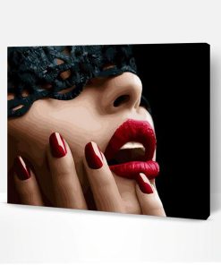 Lady With Red Lips Paint By Number