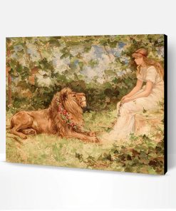 Lady and Her Lion Paint By Number