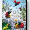 Ladybugs On Flowers Paint By Number