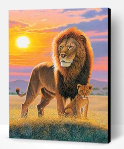 Lion And The Cub Paint By Number