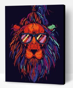 Lion Hipster Paint By Number