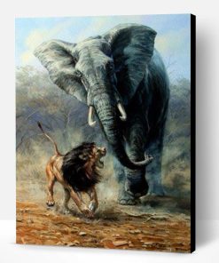 Lion and Elephant Paint By Number