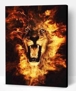Lion of Fire Paint By Number
