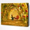 Little Boy And Fox in Garden Paint By Number