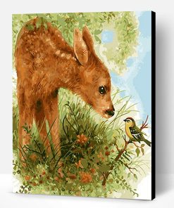 Little Deer And Bird Paint By Number