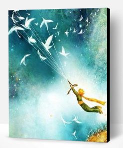 Little Prince Flying With Birds Paint By Number