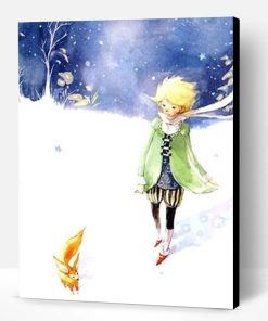 Little Prince in Snow Land Paint By Number