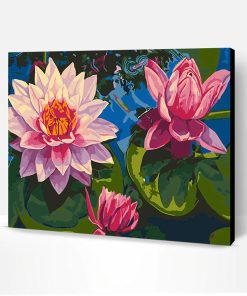Lotus Flower On Water Paint By Number