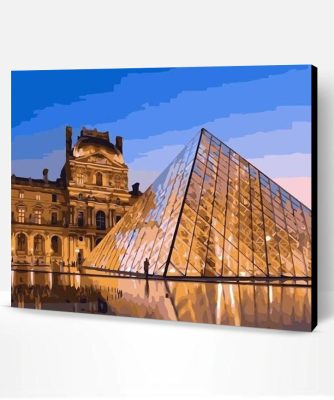 Louvre Pyramid Paris Paint By Number