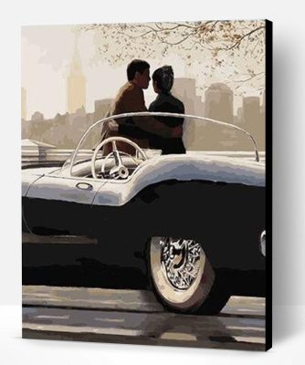 Lovers In Classic Car Paint By Number