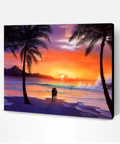 Lovers in Beach Sunset Paint By Number