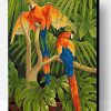 Macaw Parrots in Jungle Paint By Number