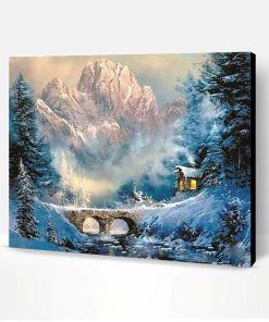 Mountains Winter Scene Paint By Number