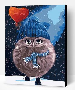 Romantic Owl in Snow Paint By Number