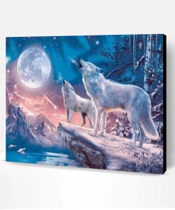 Northern Light Wolves Paint By Number