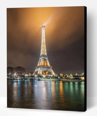 Eiffel Tower Night Paris Paint By Number