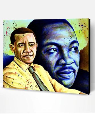 Obama And King Luther Paint By Number