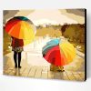 Rainbow Umbrella Girls Paint By Number