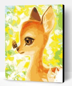 Deer with Butterfly on Nose Paint By Number