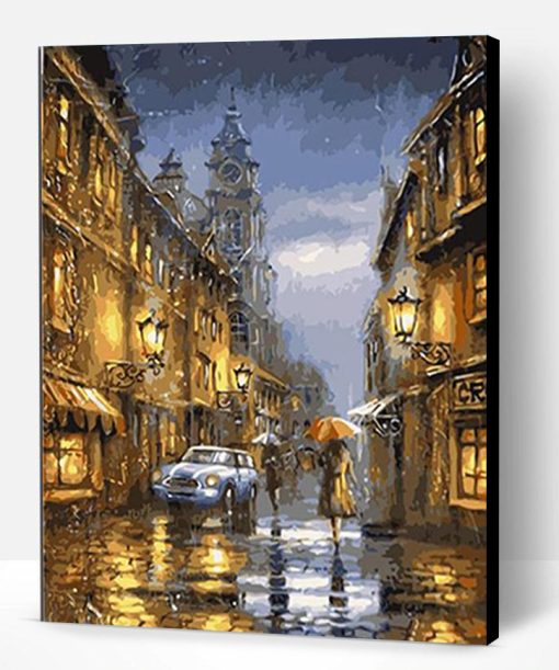 Rainy Day London Street Paint By Number