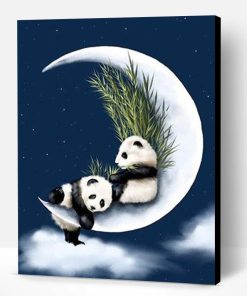 Panda On The Moon Paint By Number