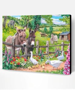 Donkey Goose Farm Paint By Number