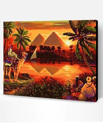 Pyramids on the Nile Paint By Number